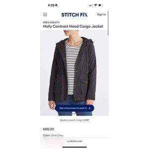 EDEN SOCIETY Holly Contrast Hood Cargo Jacket